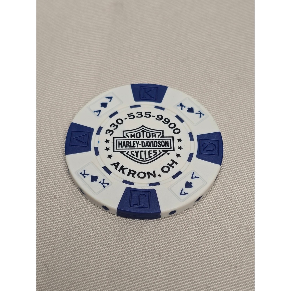Harley-Davidson Poker Chip Akron Ohio Rubber City